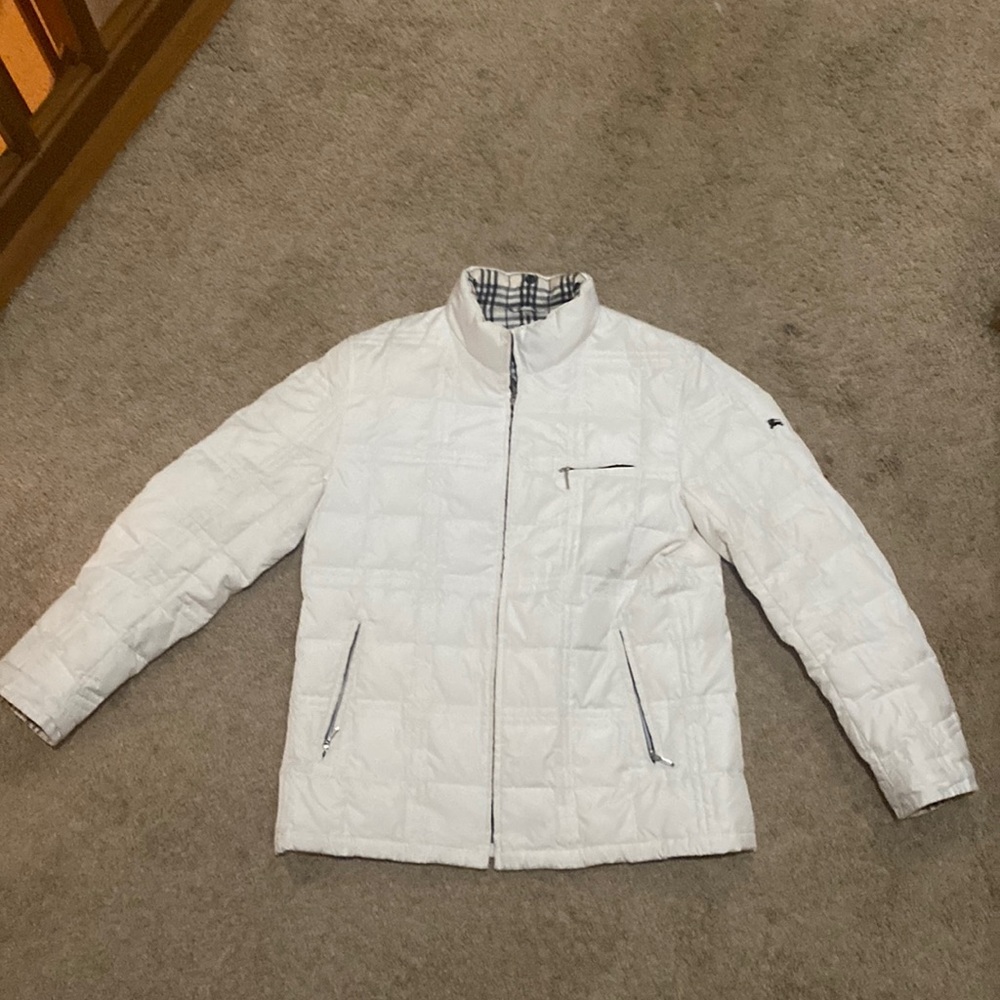 White Burberry jacket
